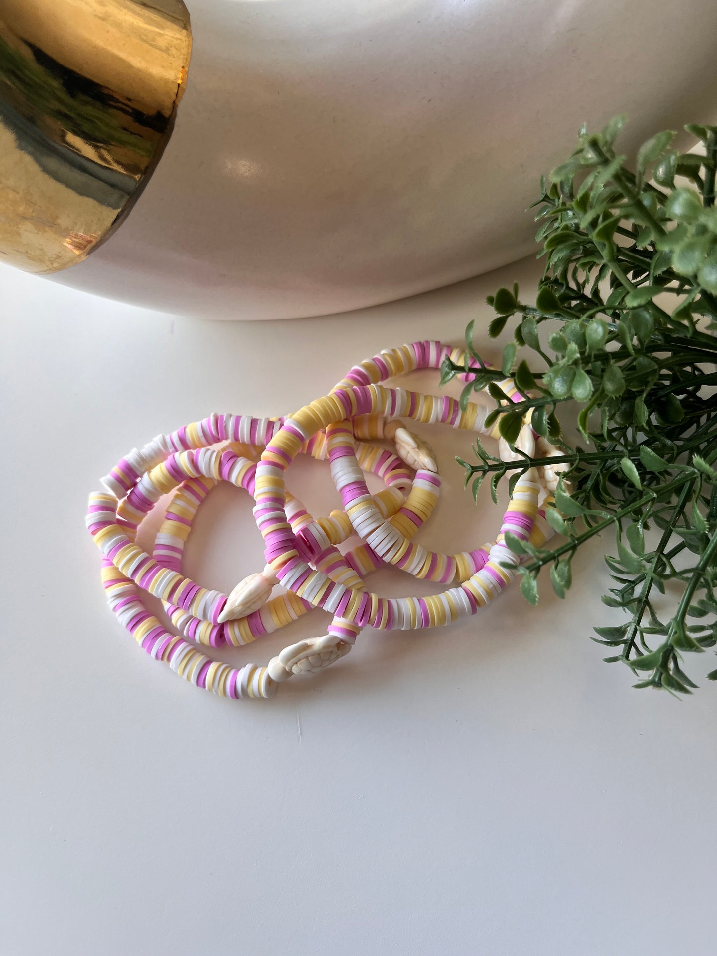 Floating Lights Clay Bead Bracelet