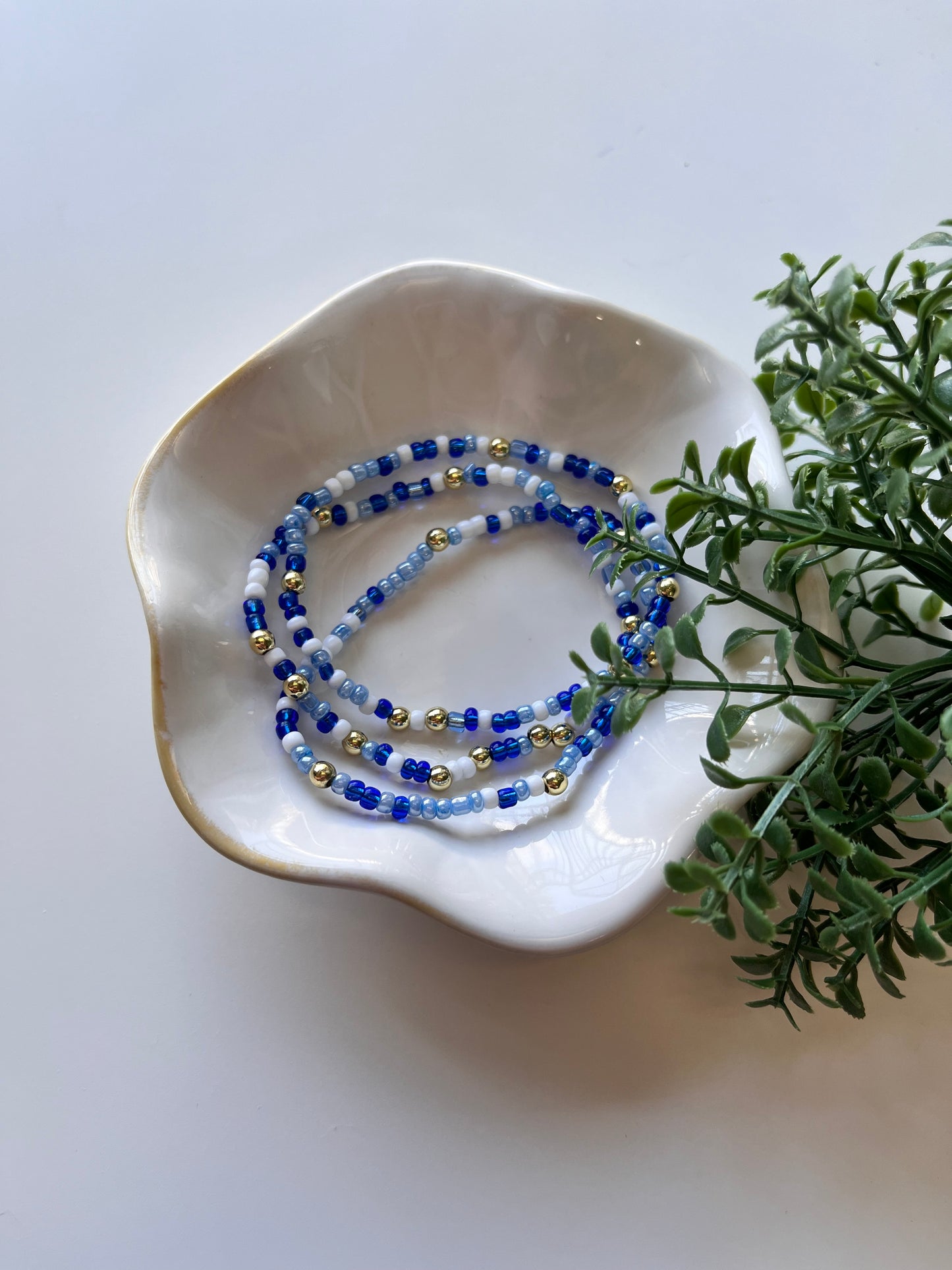 Blue Daze Seed Bead Bracelet