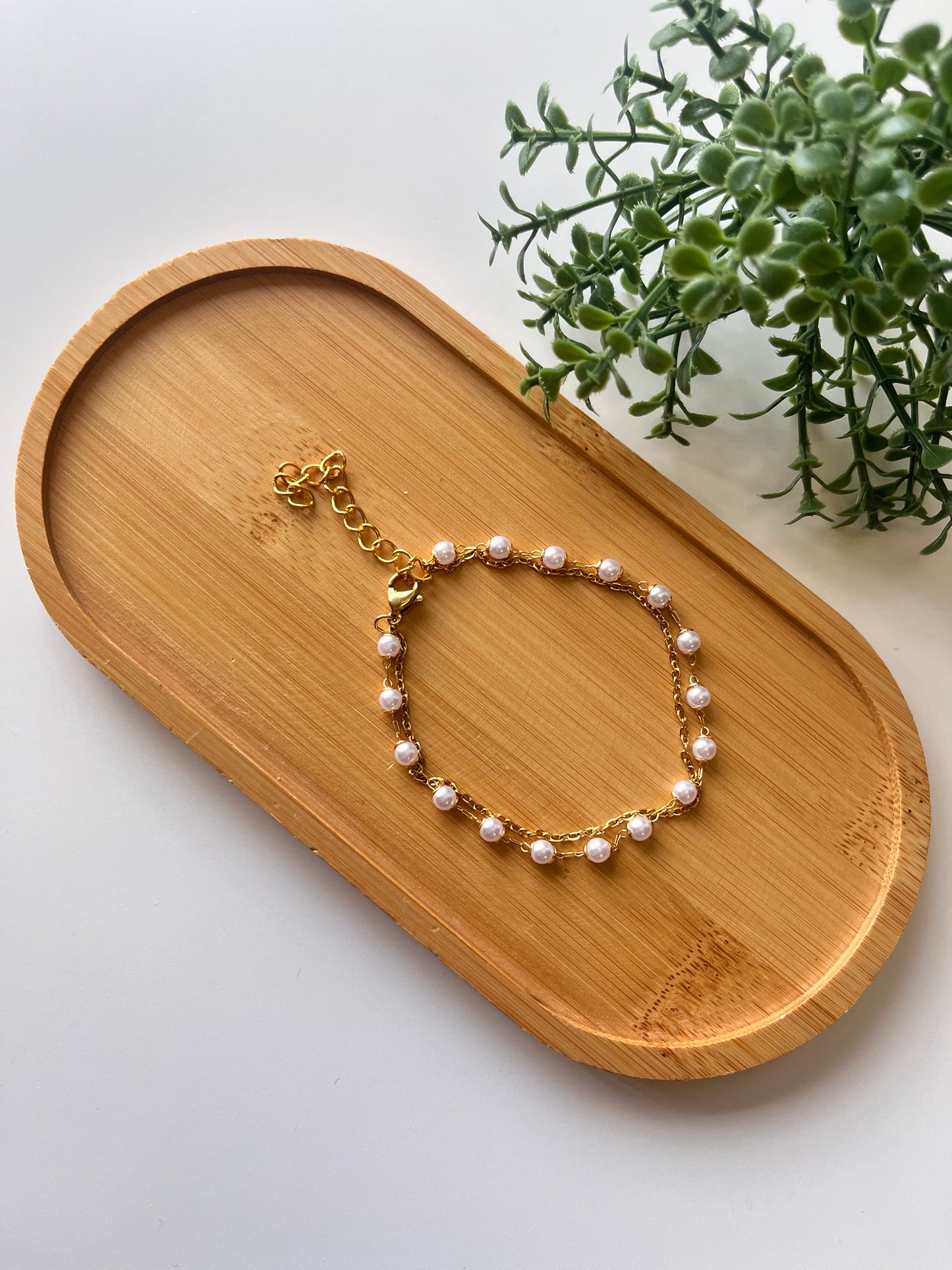 Hey Pearl Layered Gold Bracelet