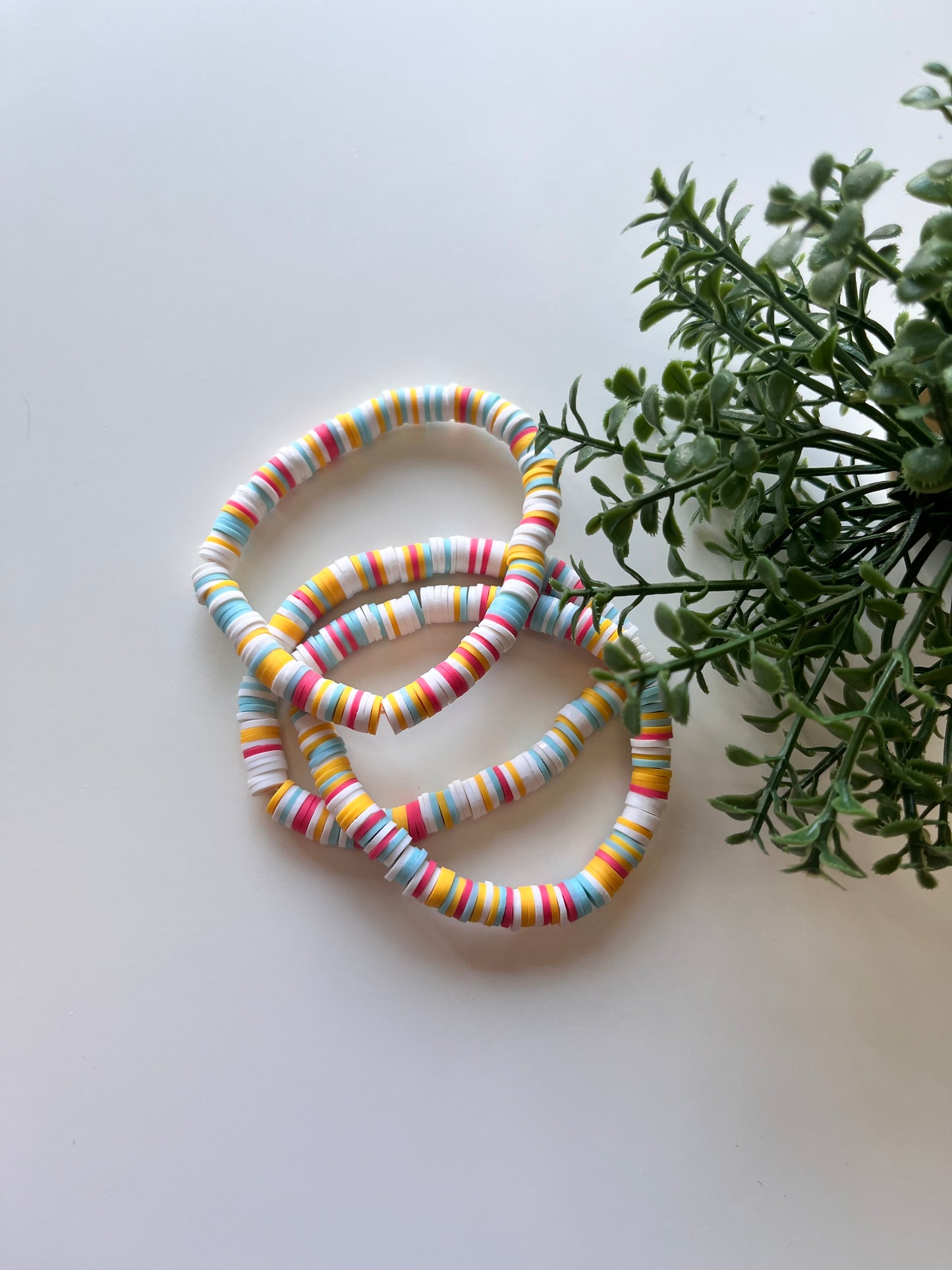 Rich Sorbet Clay Bead Bracelet