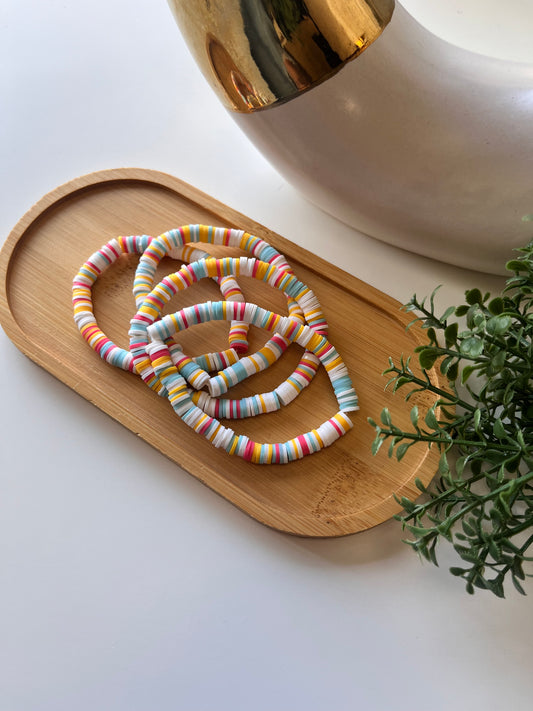 Rich Sorbet Clay Bead Bracelet
