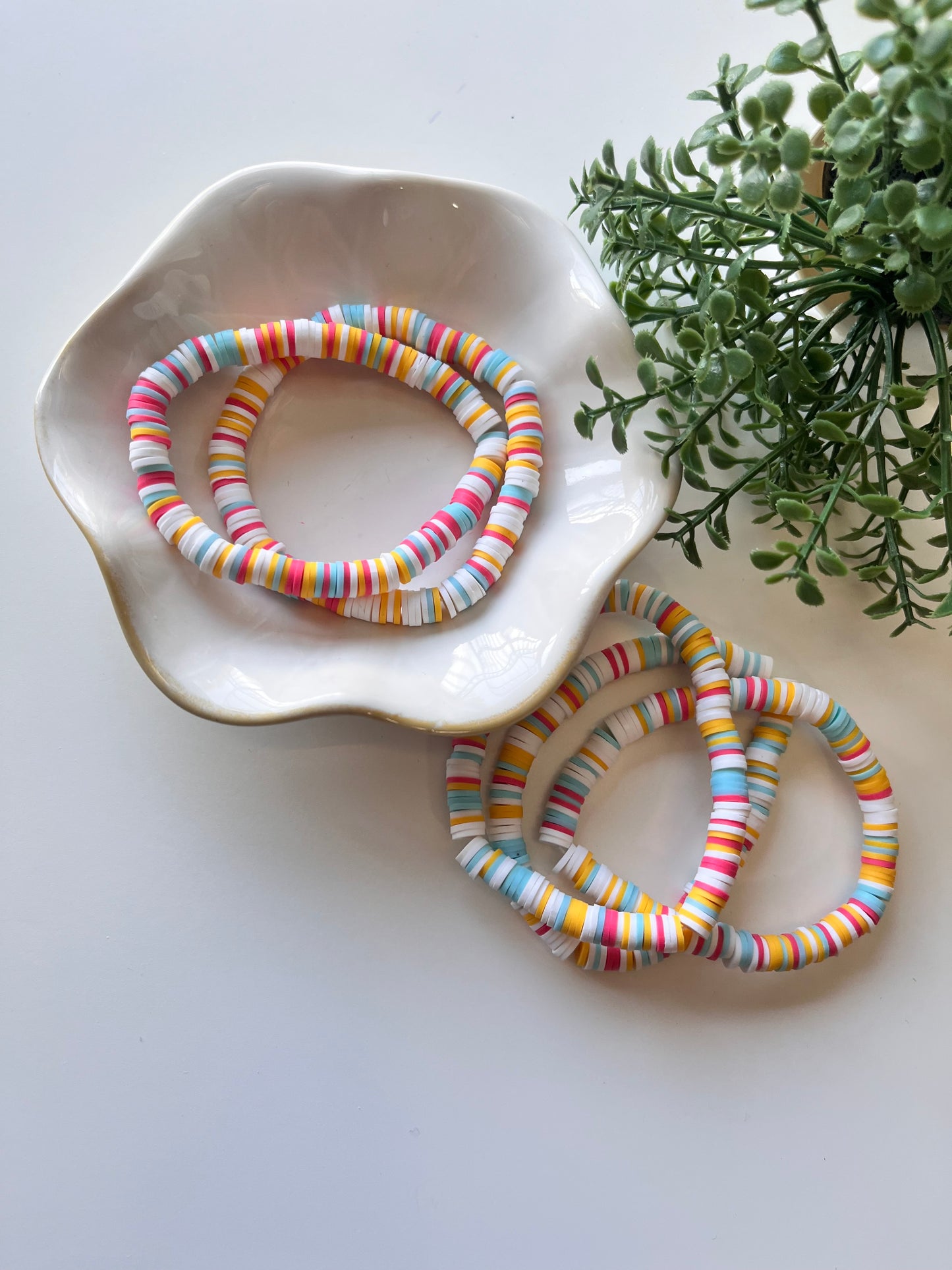 Rich Sorbet Clay Bead Bracelet