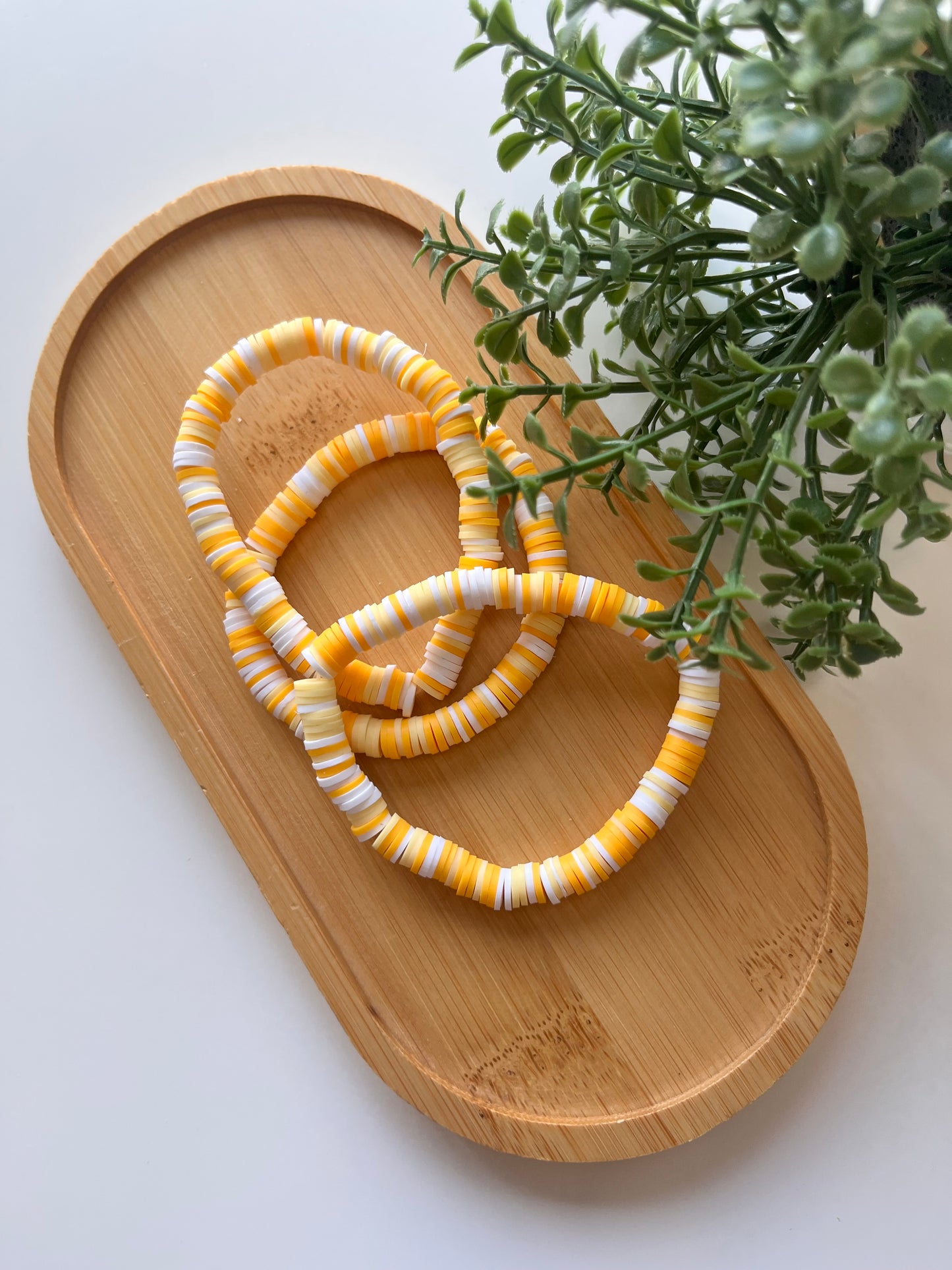 Sunny Side Up Clay Bead Bracelet