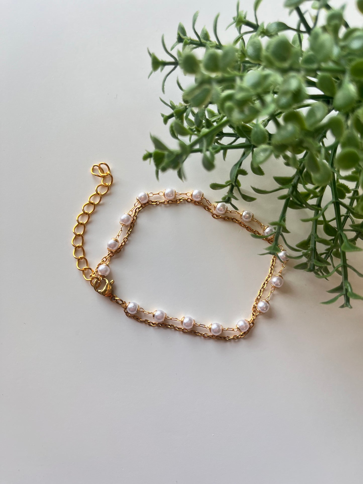 Hey Pearl Layered Gold Bracelet