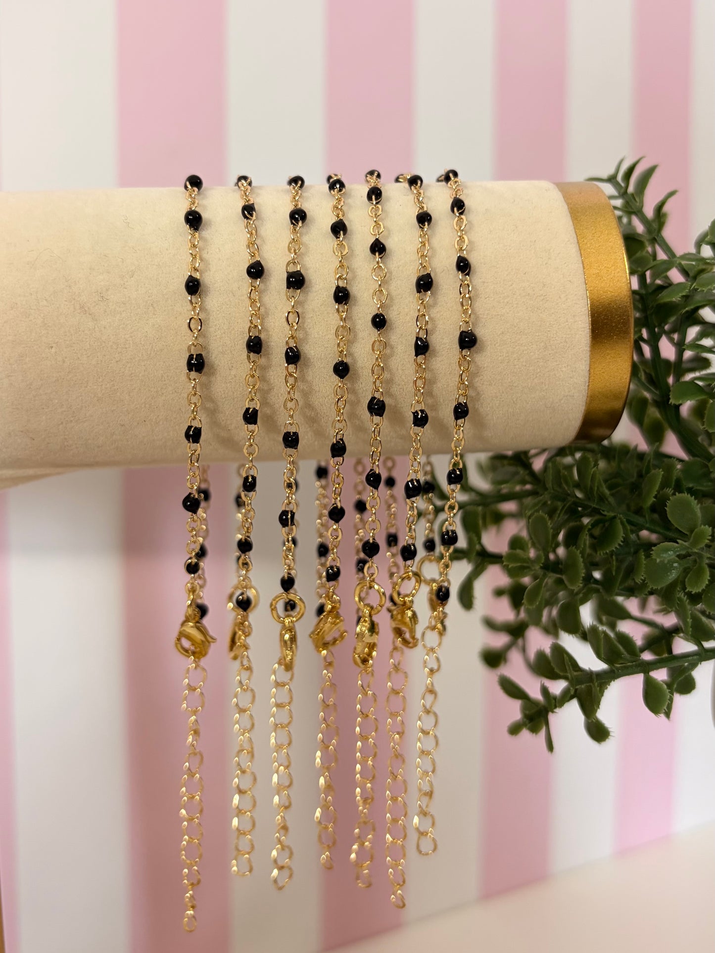 Black Dainty Chained Bracelet