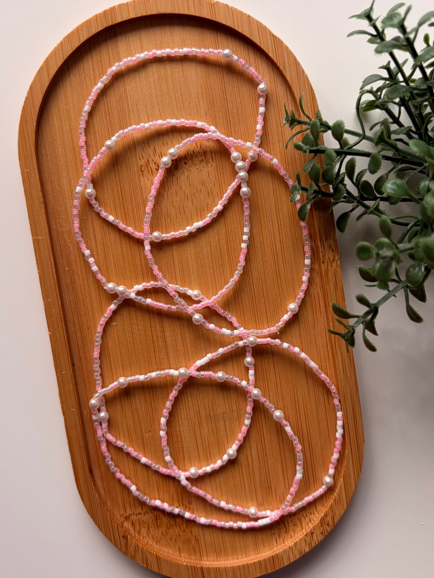 Peony Dream Dainty Seed Bead Bracelet