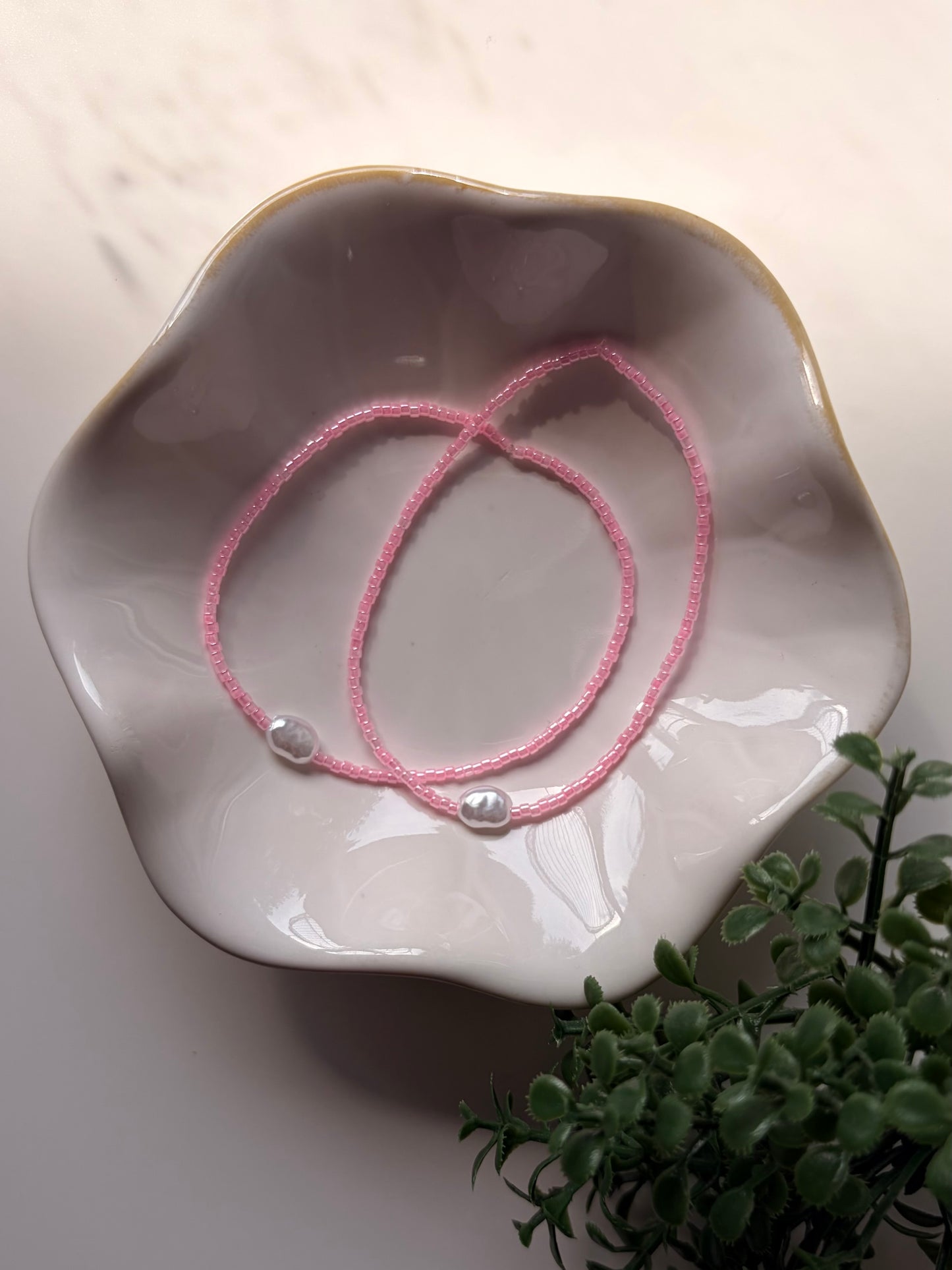 Pink Bliss Dainty Seed Bead Bracelet