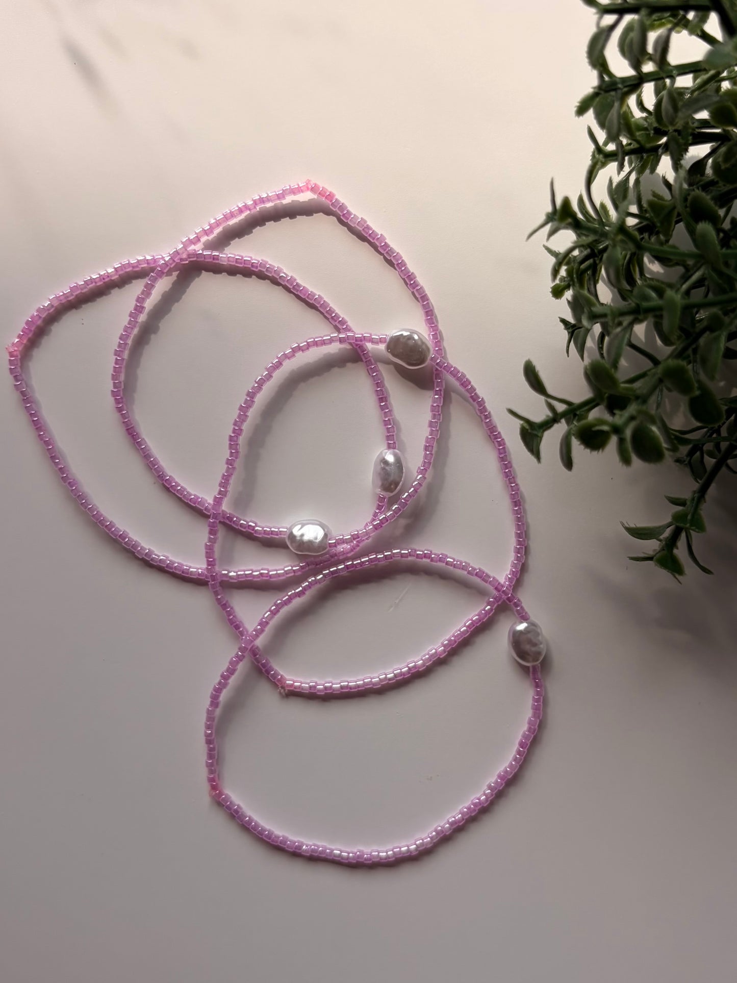 Purple Bliss Dainty Seed Bead Bracelet